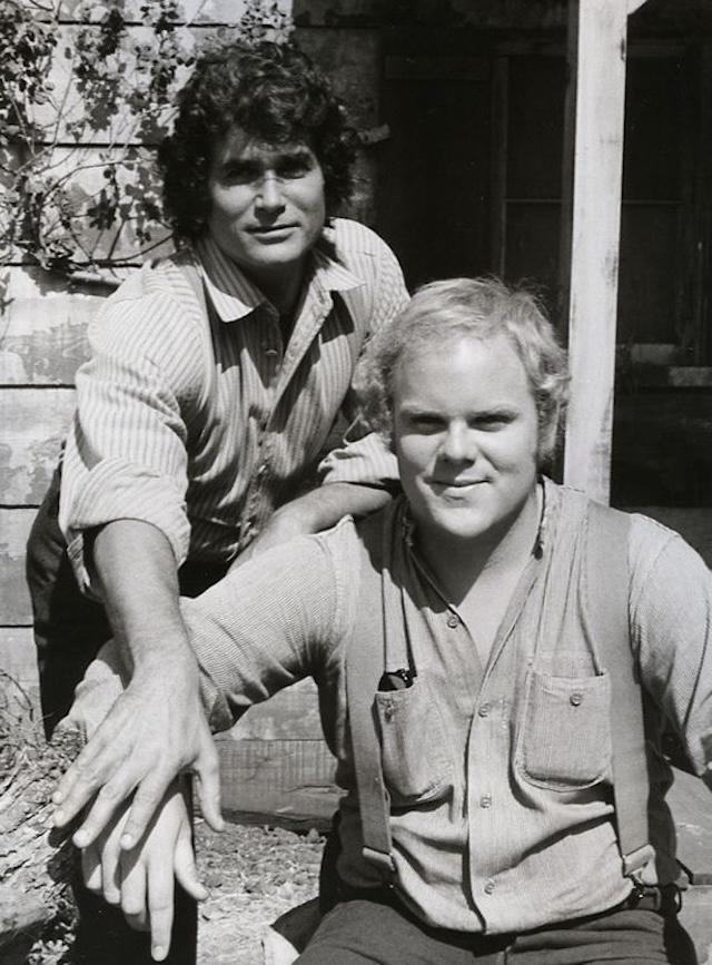 Michael Landon and Dan Blocker’s son – A touching moment as Dan Blocker’s son poses with his father’s co-star, Michael Landon, from Little House on the Prairie.